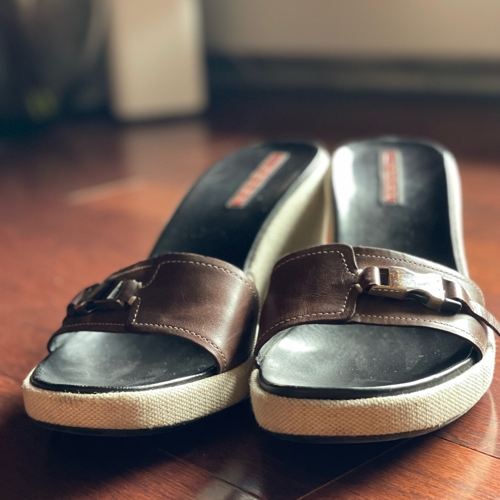Prada Buckled Open-toe Wedge/ Women’s 38.5 (US 7.5-8)